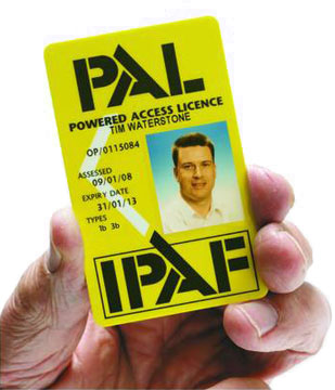 IPAF Licence.